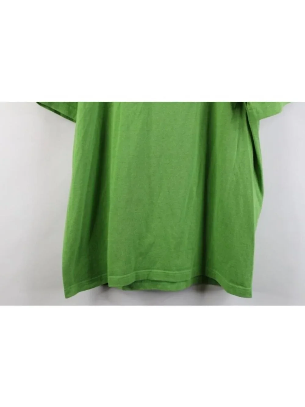 Vintage Y2K The North Face Mens Medium Spell Out Mountains T-Shirt Lime Green